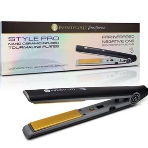 INFINITY Gold and Black ProSeries Hair Straightener